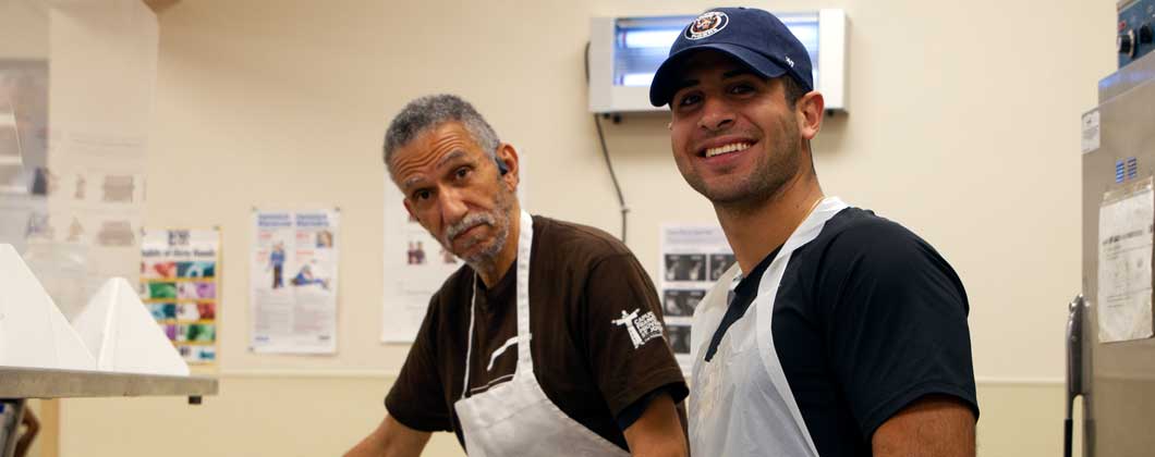 Volunteers serving at the Meldrum soup kitchen